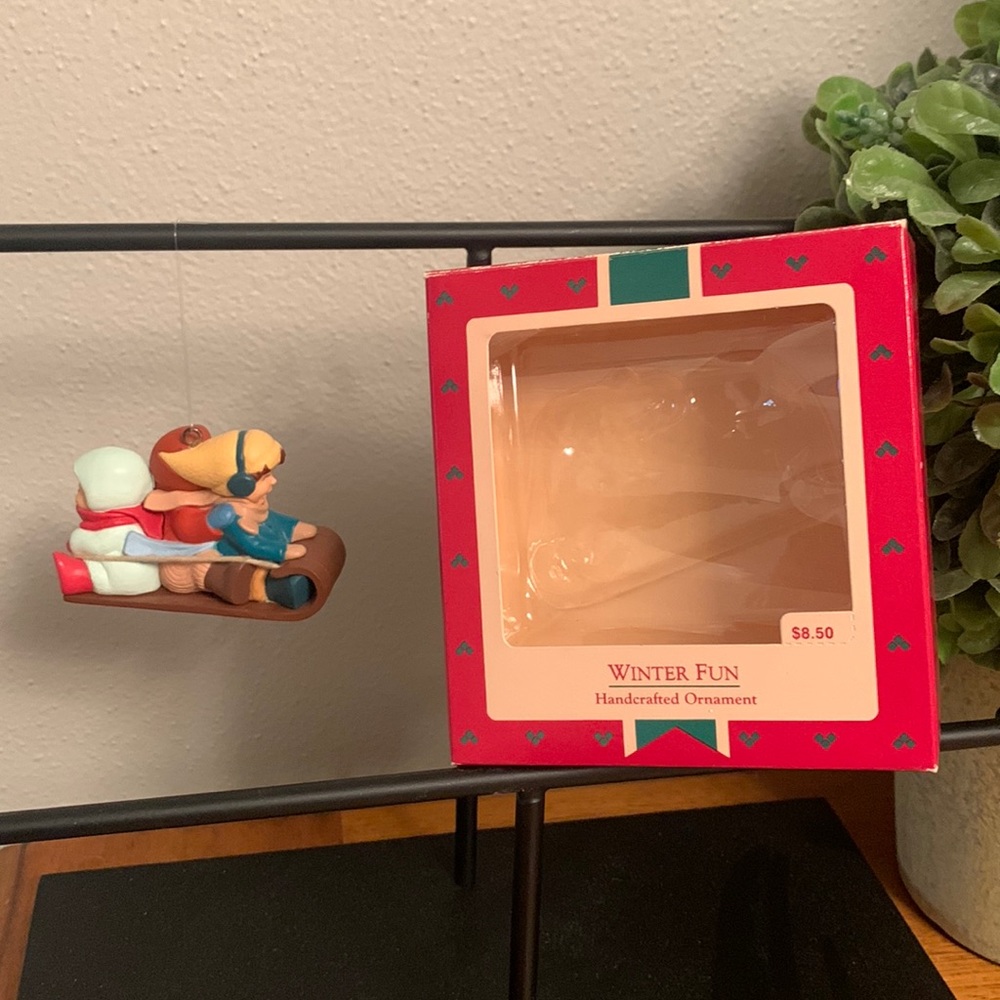 Hallmark KEEPSAKE Ornament WINTER FUN Original Box 1988 Christmas